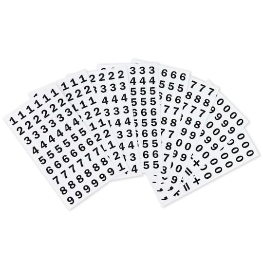 12 Pack: Black Number Stickers by Recollections™